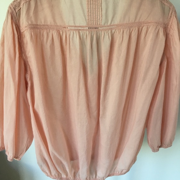SANCTUARY cotton blouse with lace details and 3/4 sleeve. Size M. EUC - Picture 8 of 8